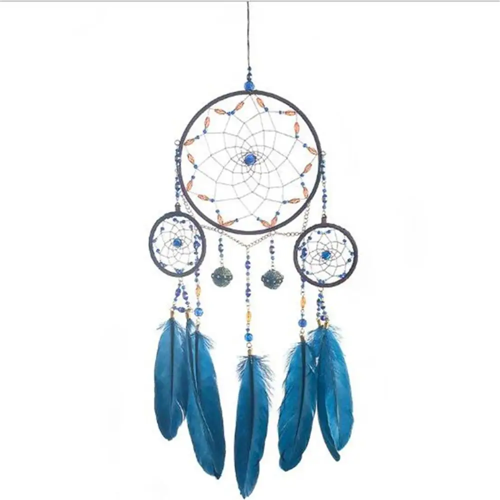 Винтажная индийская сеть ловцов снов ручной работы с перьями подвеска на стену