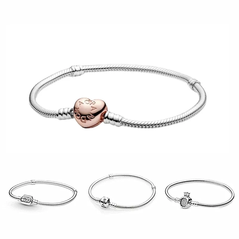 

Женский браслет-цепочка из серебра 925 пробы, с бусинами