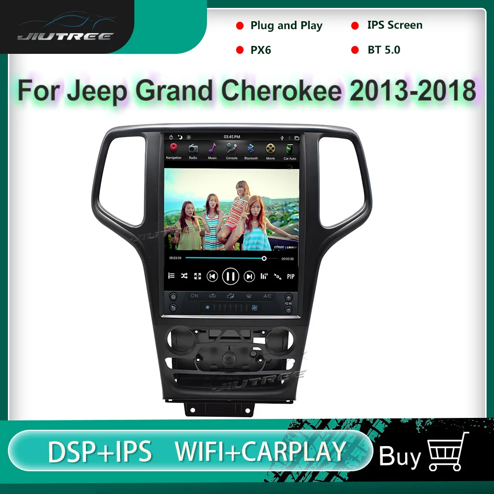 

PX6 Vertical Screen Android Car Radio For Jeep Grand Cherokee 2013-2018 GPS Navigation Car Multimedia Player Auto Stereo Audio