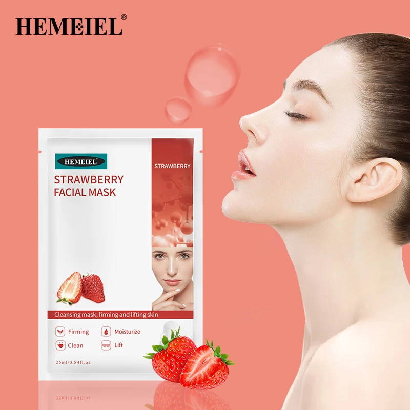

1/3/5 шт гемейель натуральный растительный экстракт FaceMask клубника увлажняющая Очищающая укрепляющая подтяжка женская косметика для ухода за...