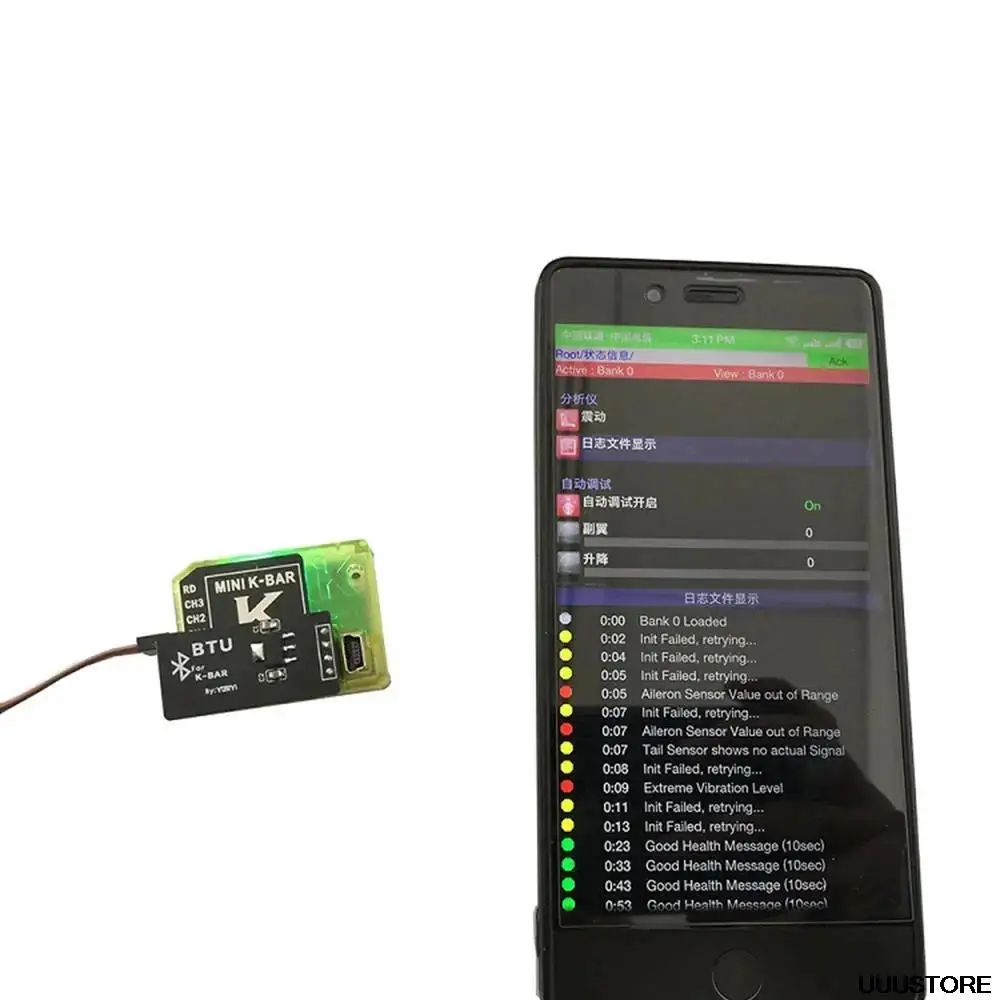 3-осевая Гироскопическая система KBAR V2 5.3.4 Pro K8 с bluetooth модулем BTU версия 2 0 для Mikado Vbar