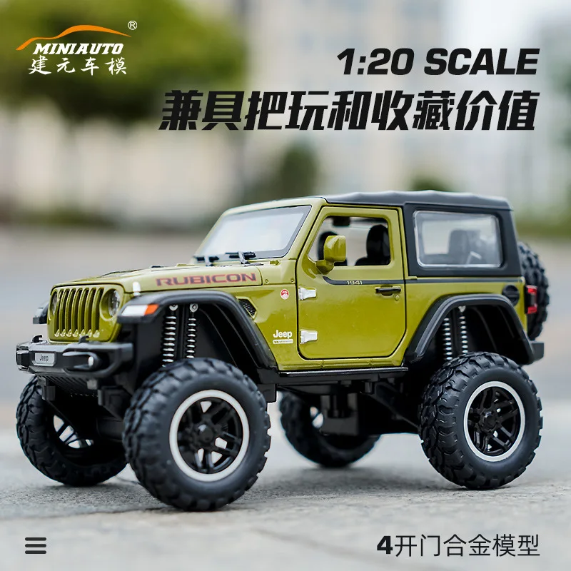 

1:20 Высокая моделирования с большими колесами, джип внедорожный брелок для автомобильных ключей, модель Rubicon Jeep со звуком и светильник тянут...