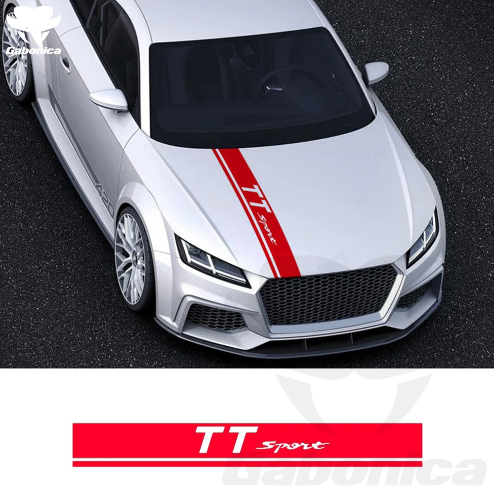 

Car Hood Bonnet Stickers Head Decals Sticker Engine Cover Sport Stylish Decor Vinyl Decal For Audi TT TTS Coupe Car Accessories