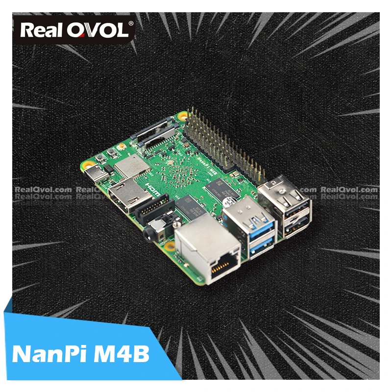 RealQvol FriendlyELEC NanoPi M4 2 ГБ/4 ГБ DDR3 Rockchip RK3399 SoC 4G & 5G двухдиапазонный WiFi + Bluetooth 4 1 Поддержка