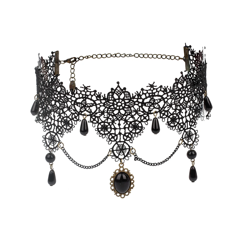 Poputton женское готическое ожерелье с кристаллами в стиле бохо ювелирные изделия