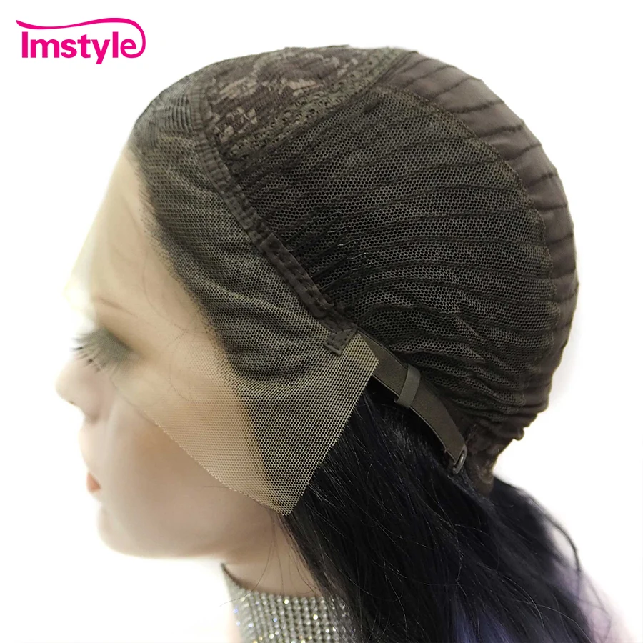 

Imstyle Ombre Pink Purple Wig Synthetic Lace Front Wig Long Deep Wave Wigs For Women Heat Resistant Fiber Dark Root Cosplay Wig