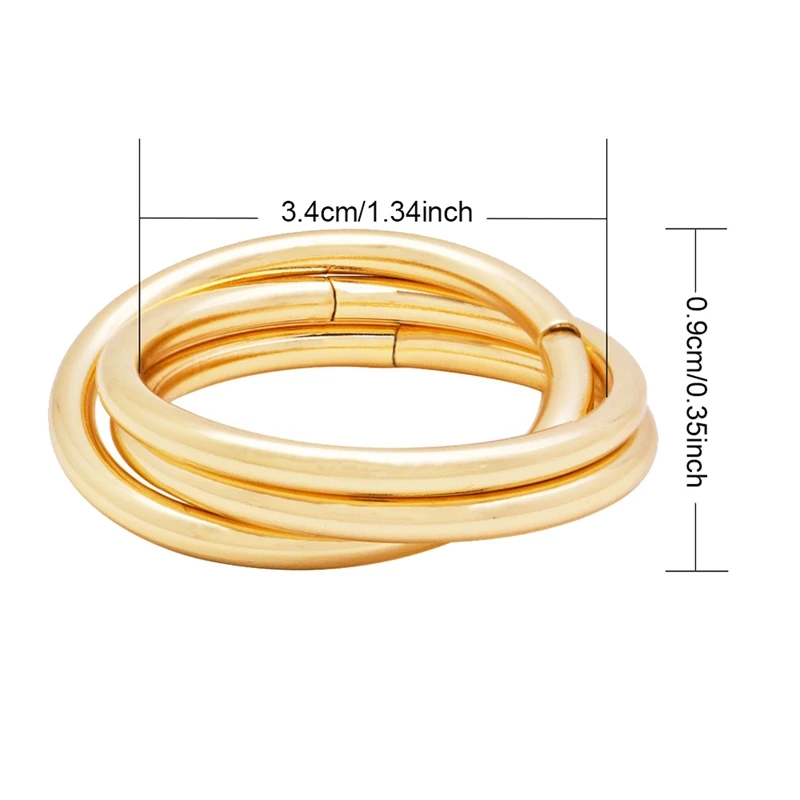 

6Pc Circle Napkin Rings Buckles for Wedding,Dinner Party, Table Decor