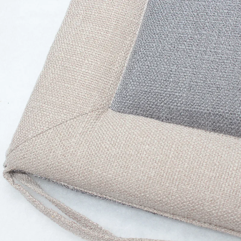 Льняная подушка для сиденья в японском стиле наполненная губкой и повязкой