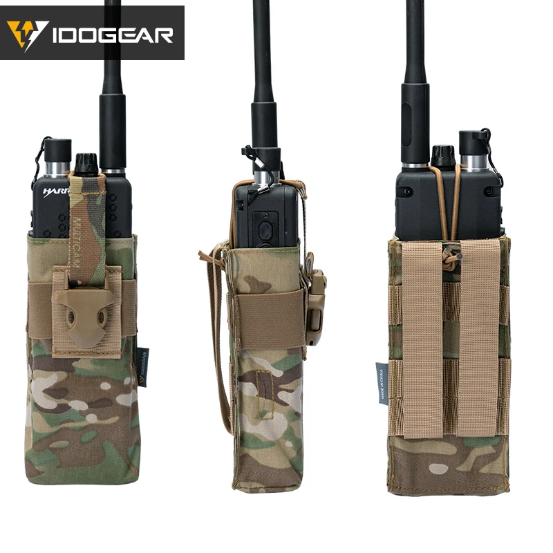 IDOGEAR Tactical Radio Pouch For Walkie Talkie MOLLE MBITR PRC148 152 Airsoft Tool 3552 | Спорт и развлечения