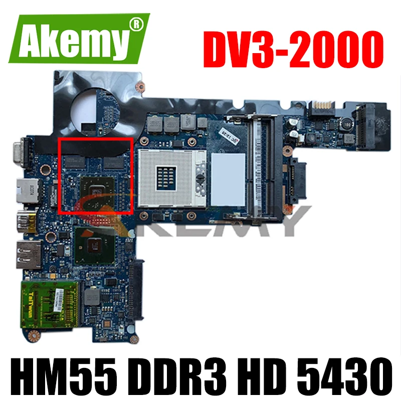 

Akemy NBW10 LA-4743P 591413-001 материнская плата для ноутбука HP Pavilion DV3 DV3-2000 PC материнская плата HM55 DDR3 HD 5430 GPU Бесплатная Процессор