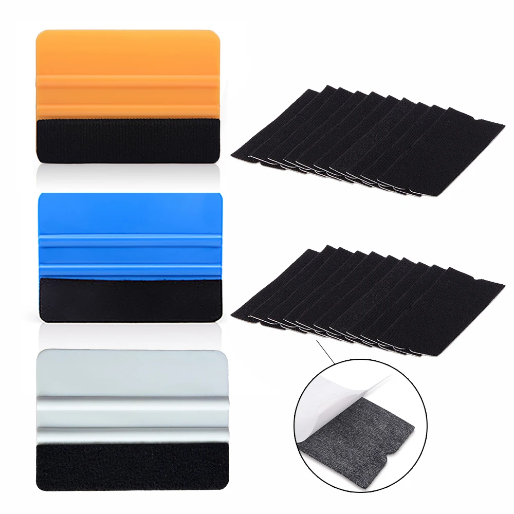 

EHDIS Window Squeegee Edge Fabric Felt Adhesive Cloth Car Tools Film Wrapping Glass Tinting Spatula Carbon Fiber Vinyl Scraper