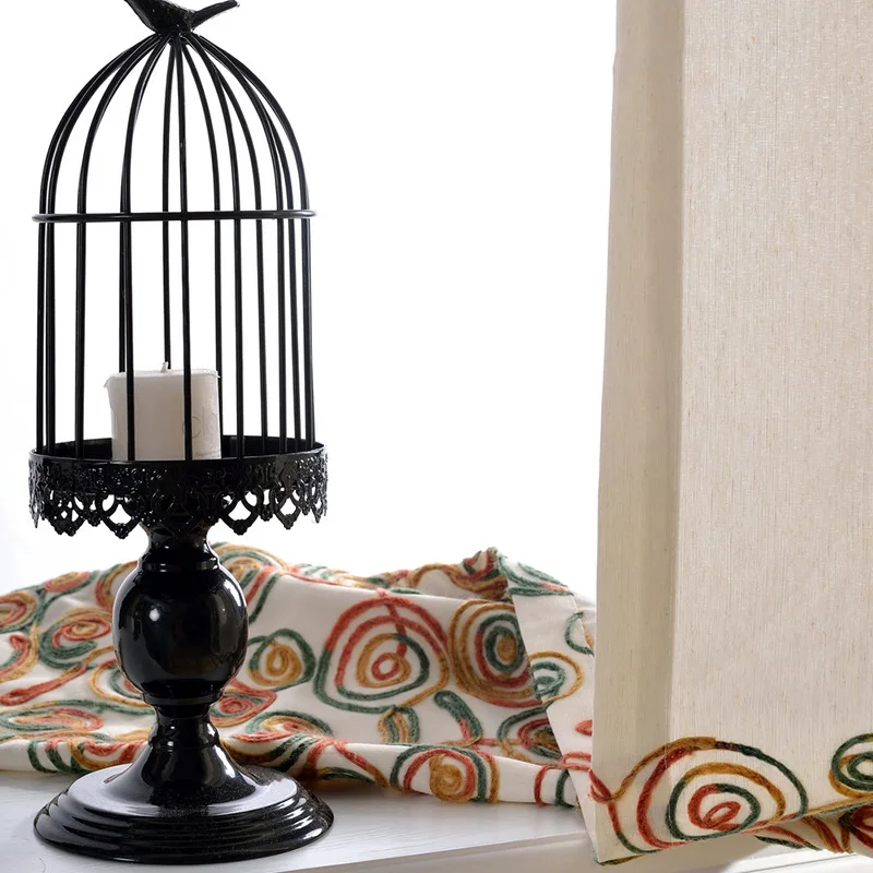 Цветные бесконечный занавес для детской комнаты окон спальни льняная занавеска