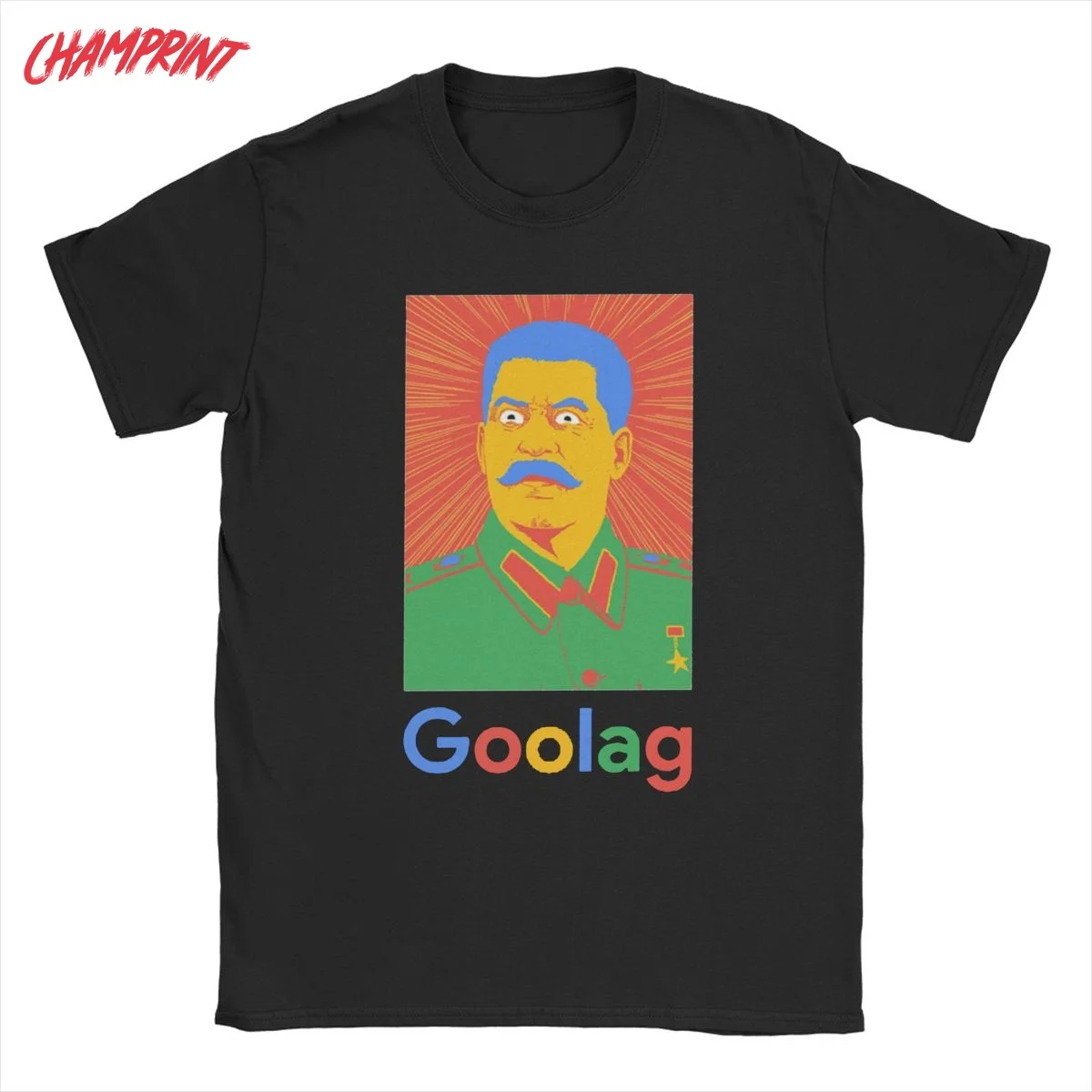 Мужская футболка Goolag из чистого хлопка с изображением Сталина уличных парней