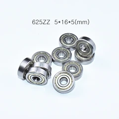 Carbon Steel 625ZZ Подшипники из углеродистой стали 10 штук 604zz 605zz 606zz 607zz 608zz 608RS 624zz 625zz 626zz 627zz металлический герметичный подшипник - Цвет: Carbon Steel 625ZZ
