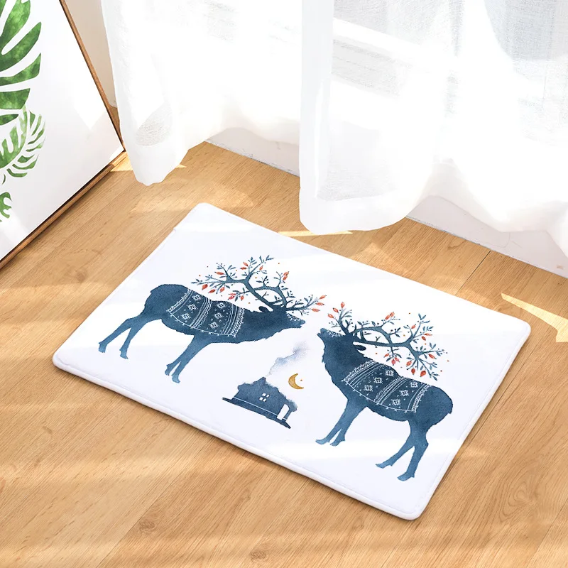 CAMMITEVER принтом в виде рождественского кота собаки коврик прикроватный коврики