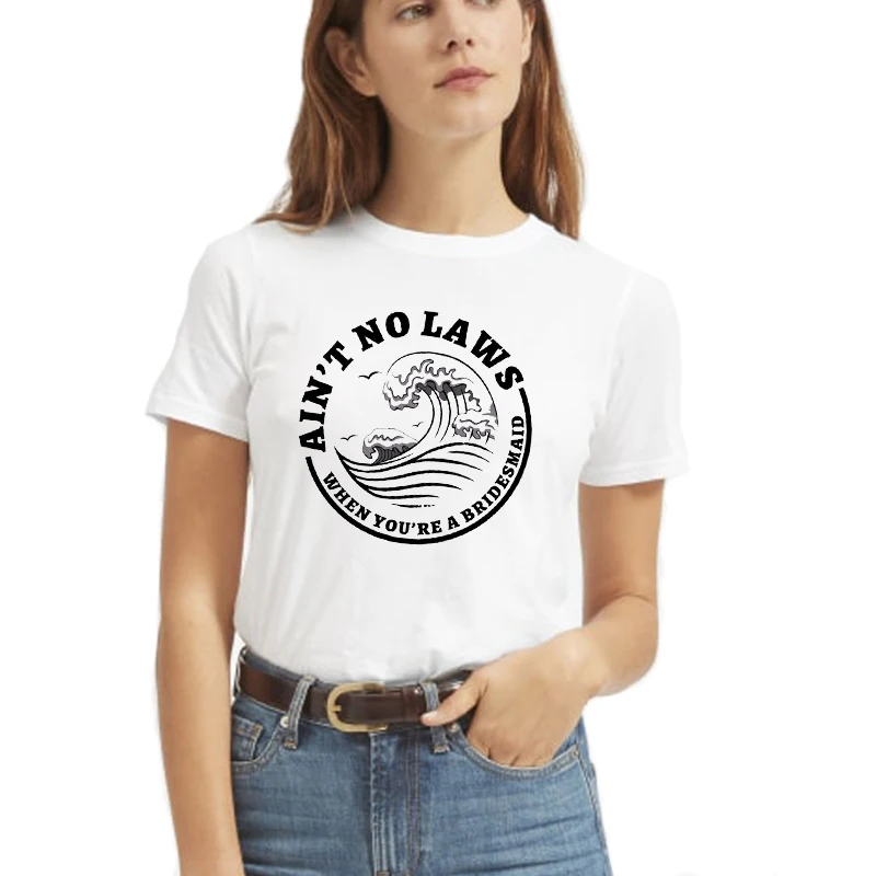 Женская футболка для подружки невесты с графикой Забавные футболки вечеринки