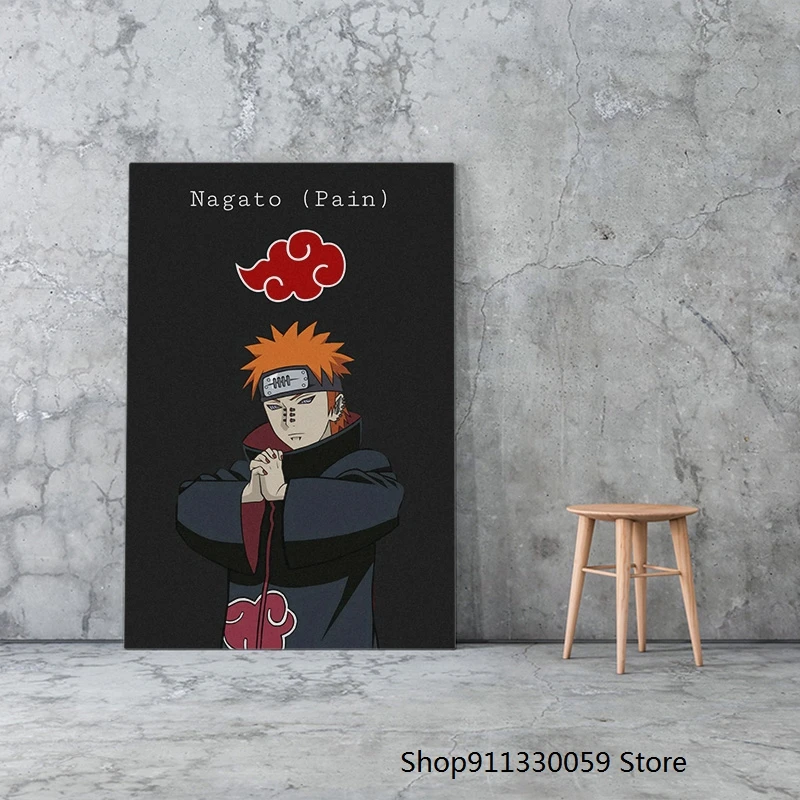 Плакат Nagato Pain akatsuki на холсте с аниме настенный художественный декор для гостиной