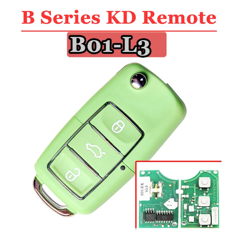 KEYDIY B01-L3 роскошный 3-кнопочный пульт дистанционного управления зеленого цвета для