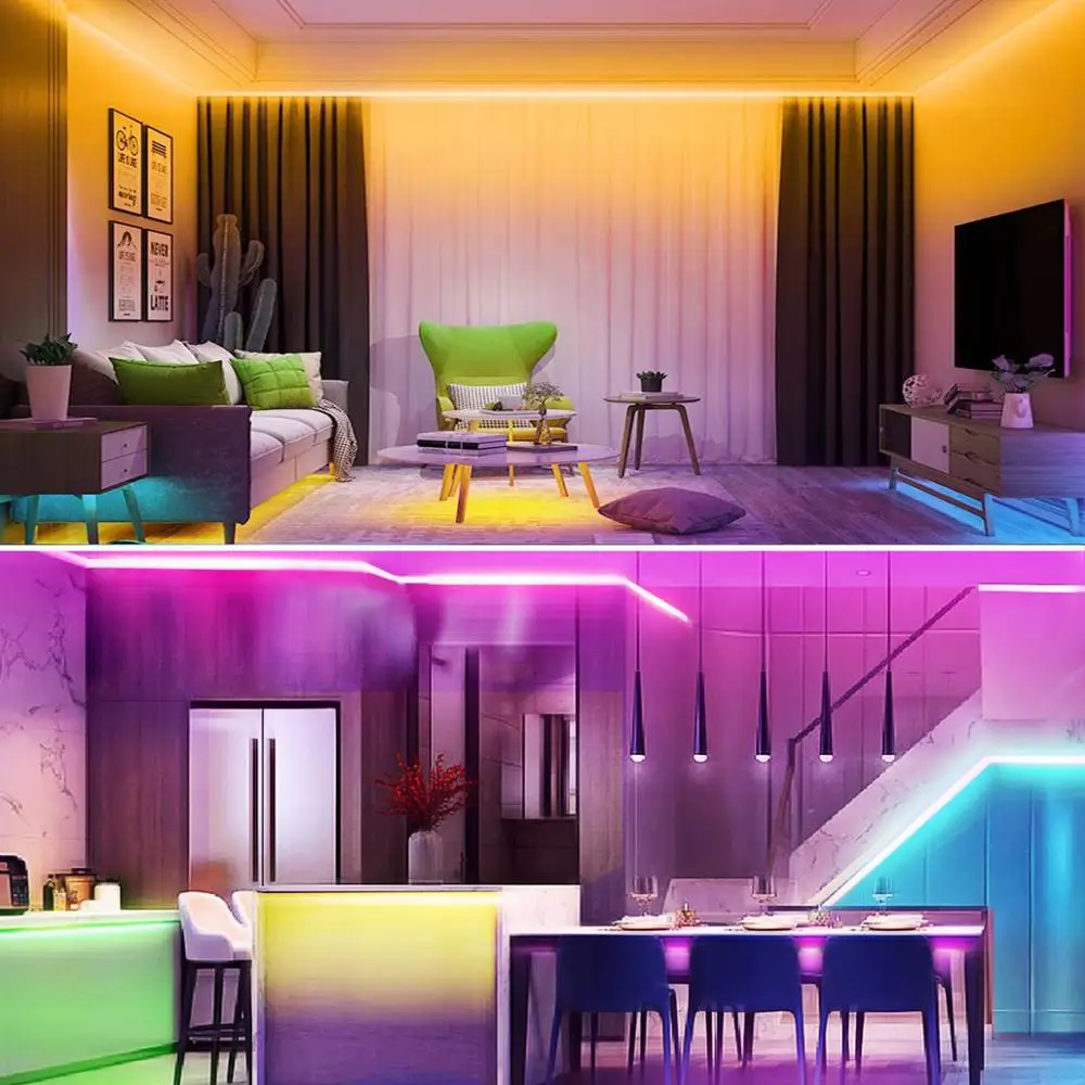 Светодиодная Rgb лента с Bluetooth гибкая Led полоска беспроводным управлением цветная