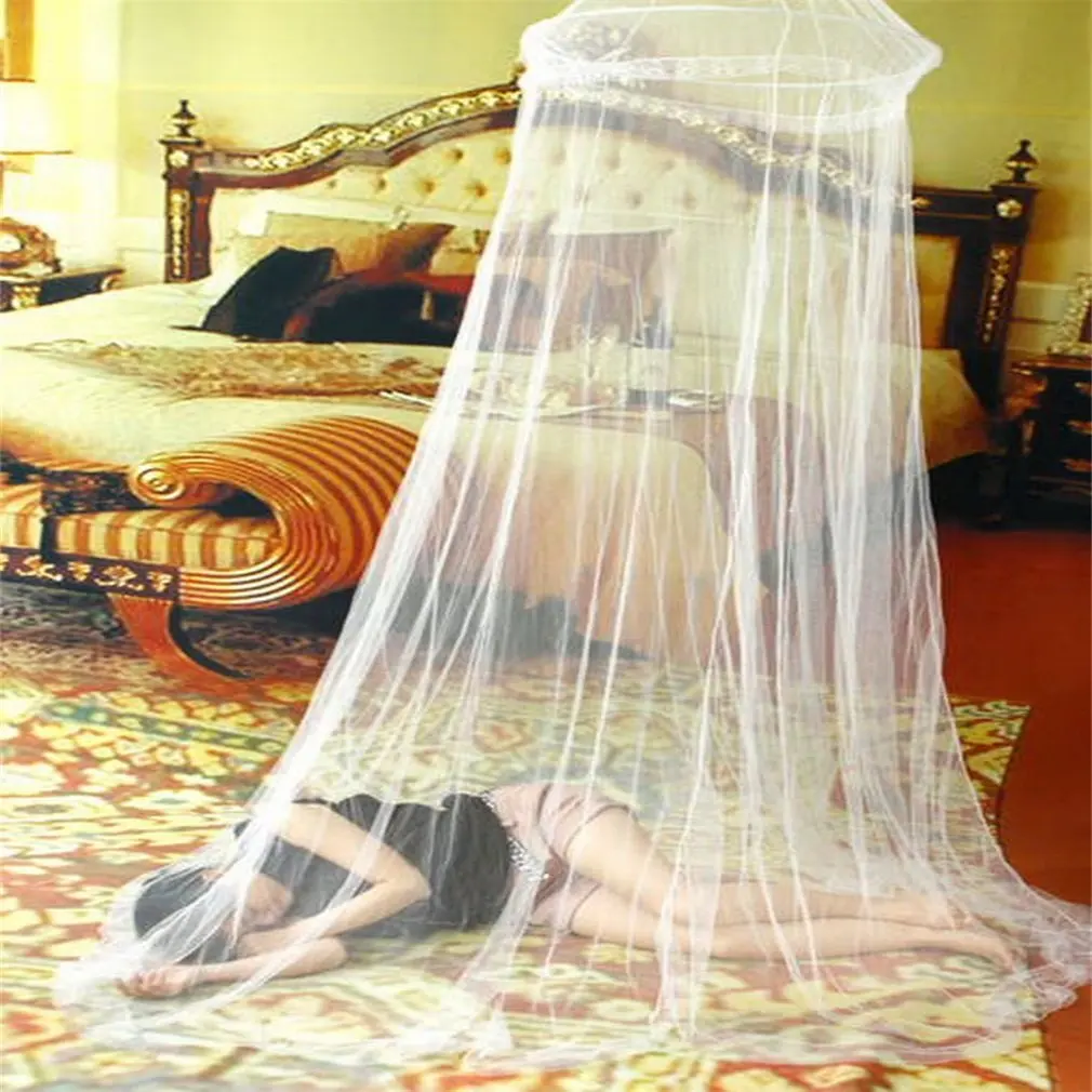 

Outdoor Summer Round Lace Insect Bed Canopy Netting Curtain Polyester Mesh Fabric Home Textile Elegant Hung Dome Mosquito Net