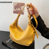 soft pu leather hobos shoulder bags for women summer trend ladies simple messenger bags fashion ruched design female handbags