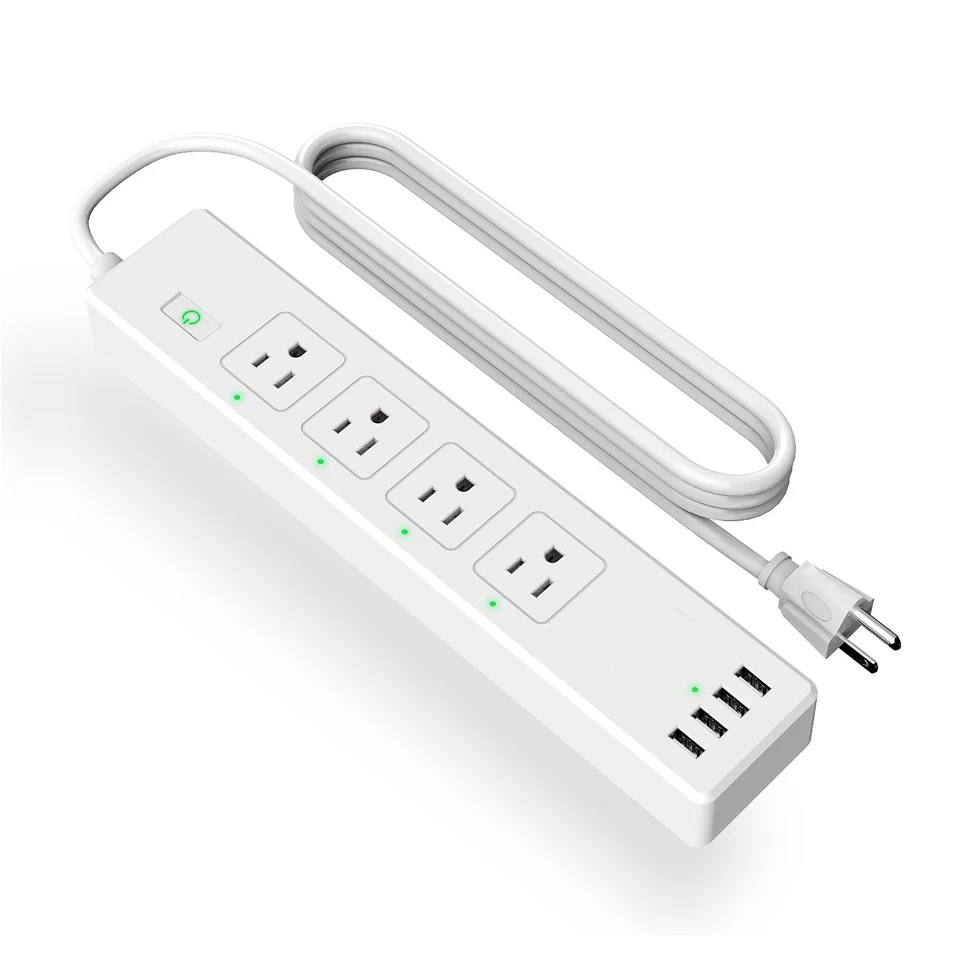 Smart WiFi Surge Protector,Power Strip, Alexa& Google Assistant& IFTTT Supported, App Remote Control Meross MSS425F EU/JP