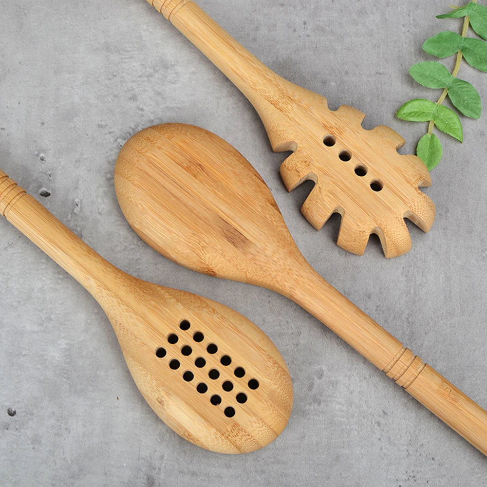 1 шт. деревянная бамбуковая кухонная утварь с длинной ручкой | Дом и сад