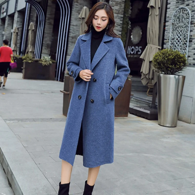 FTLZZ 2020 зимний женский шерстяной плащ элегантная верхняя одежда повседневный