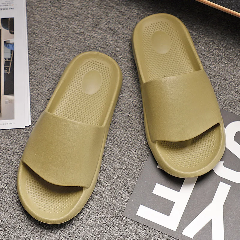 

2021summer Fashion Men's Slippers Leather Household Casual Shoes Men's Sandals Wear-resistant Non-slip Flip Flops Eva Size 36-45