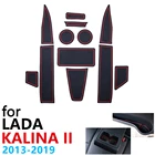 Противоскользящая резиновая подушка для чашки, дверной коврик с желобом для Lada Kalina II MK2 BA3 2192 2194 2013  2018 2015 2017, аксессуары, автомобильные наклейки