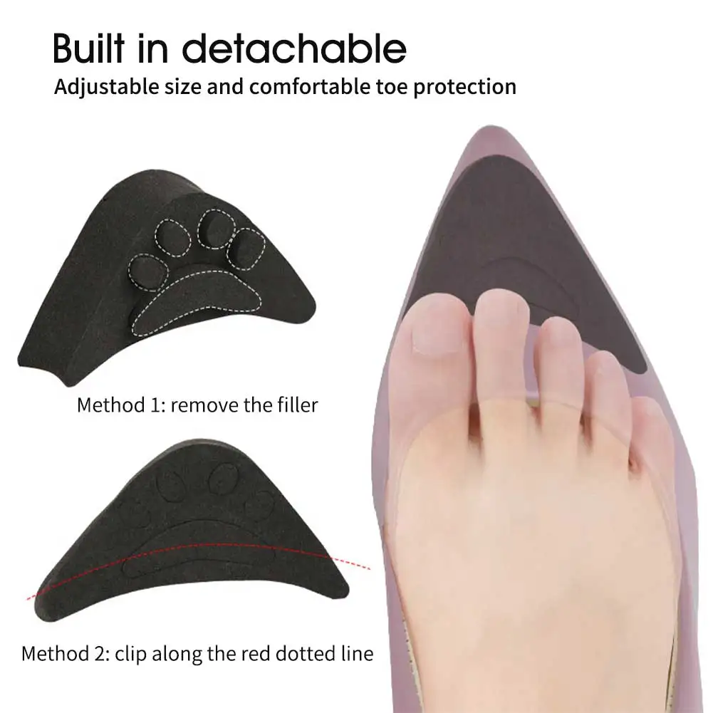 

Toes Protection Shock Absorption Half Insoles Reusable Forefoot Pad Breathable Pain Relief High Heels Anti Slip Soft Invisible