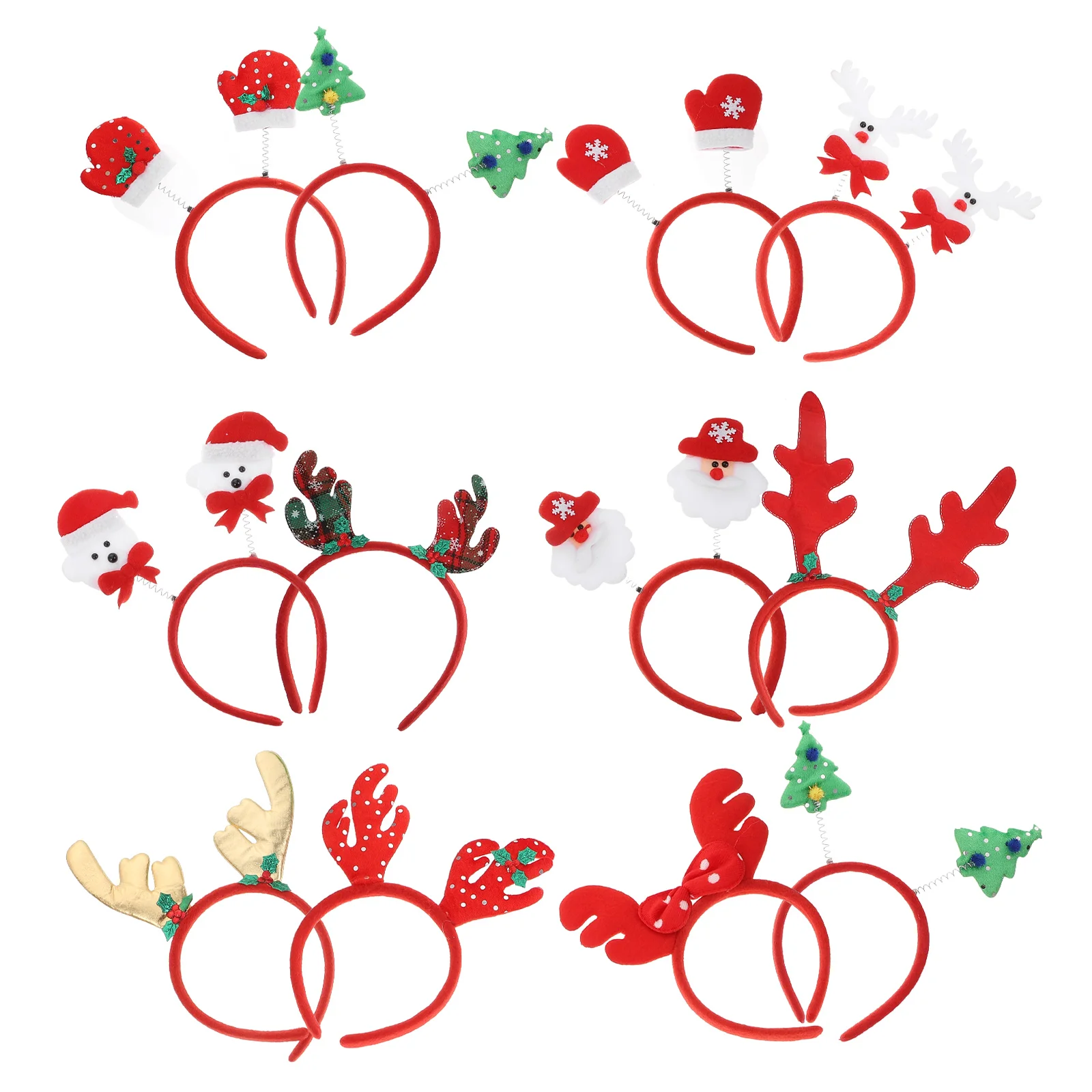 

12pcs Well-made Xmas Hairbands Elk Horn Hairbands Children Headwear Supplies