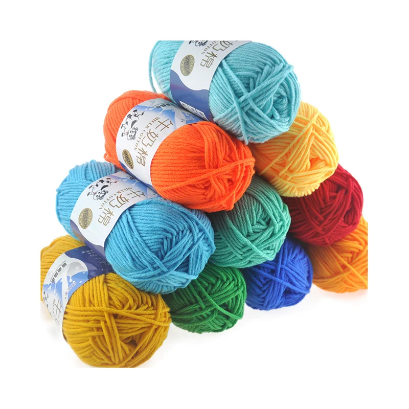 50 г молочный сладкий Мягкий Хлопок Детская шерсть для вязания пряжа из толстой