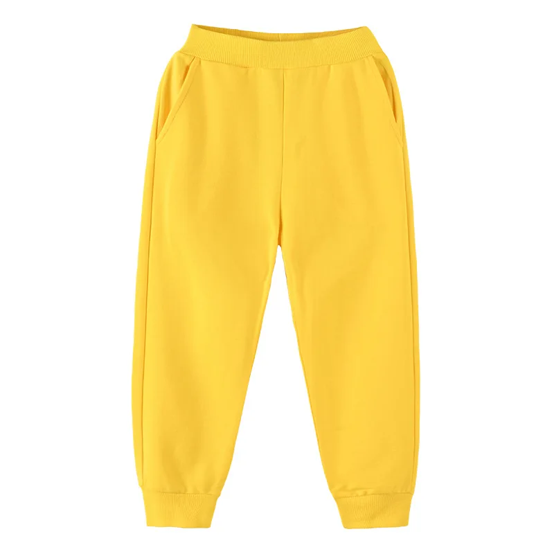 

Children Pants Trousers Pure Cotton 1-10y 2021 New Fashion Solid Soft Fabric Elastic Waist Girl Boys Baby Clothing Kids Trousers