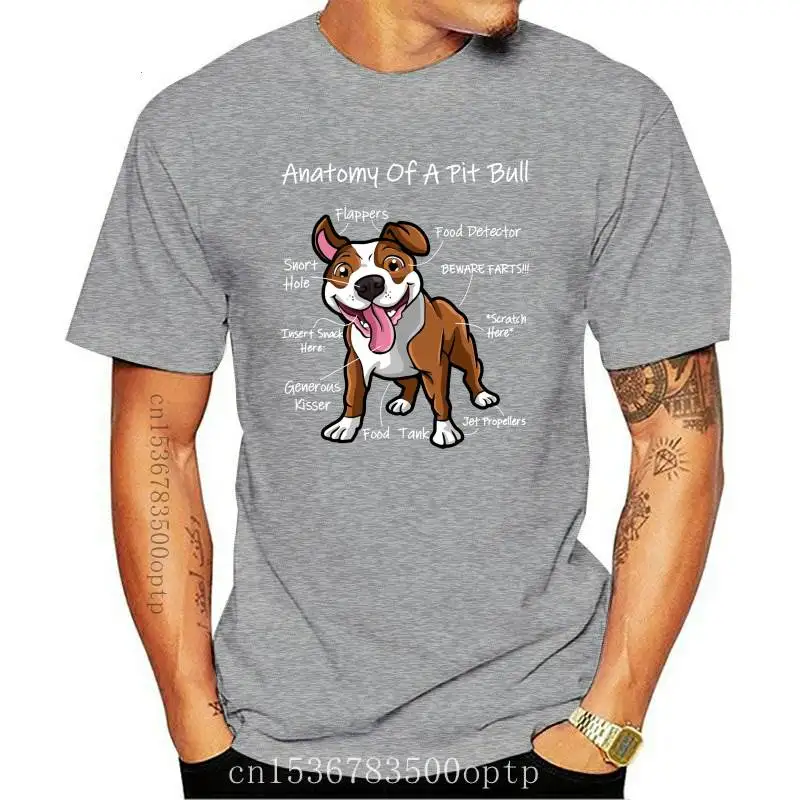 

New Anatomy Of A Pit Bull Flappers Snort Hole Food Detector Men T-Shirt Cotton S-3Xl Custom Graphic Tees Tee Shirt