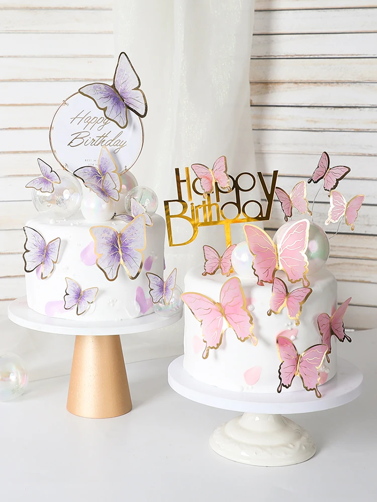 

Волшебная бабочка, топпер для торта на день рождения, выпечка для девочек, украшение для свадебной вечеринки, товары для детского праздника, десертная настольная вставка