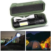 c5 newest design xp g q5 built in battery usb charging flashlight cob led zoomable waterproof tactical torch lamp led bulbs gift