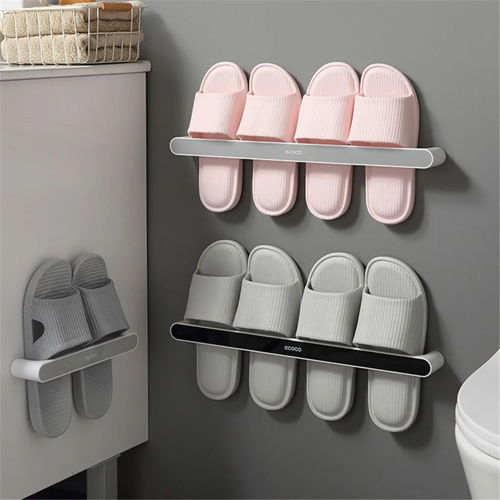 Настенные тапочки для обуви стойки тапочек органайзер клейкий держатель
