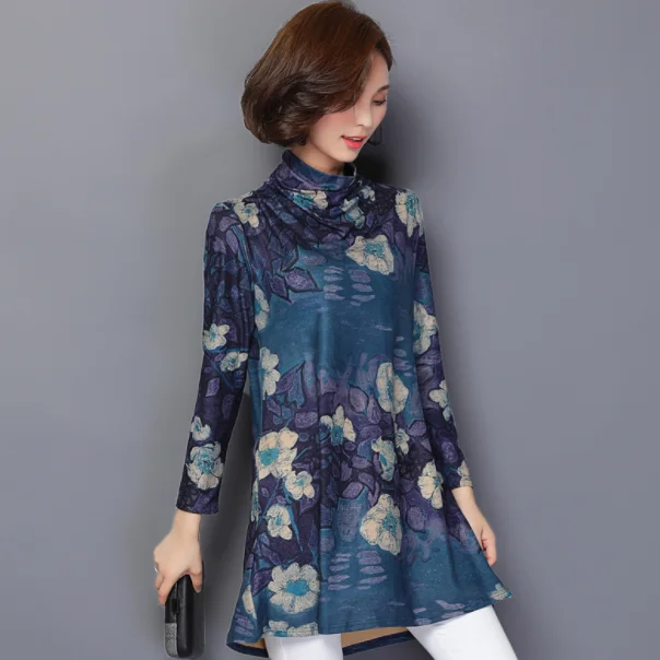 Женское платье размера плюс 4XL с длинным рукавом женское Цветочное женская