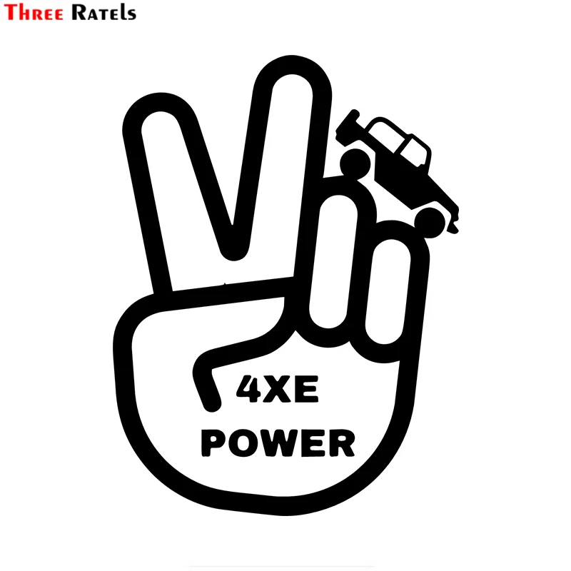 

Three Ratels FD725 For Jeep Style Hand Peace Wave Decal Bumper Stickers