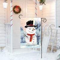 12 style 4530cm garden flag indoor outdoor santa claus snowman christmas flag christmas party home bannerswithout flag stand
