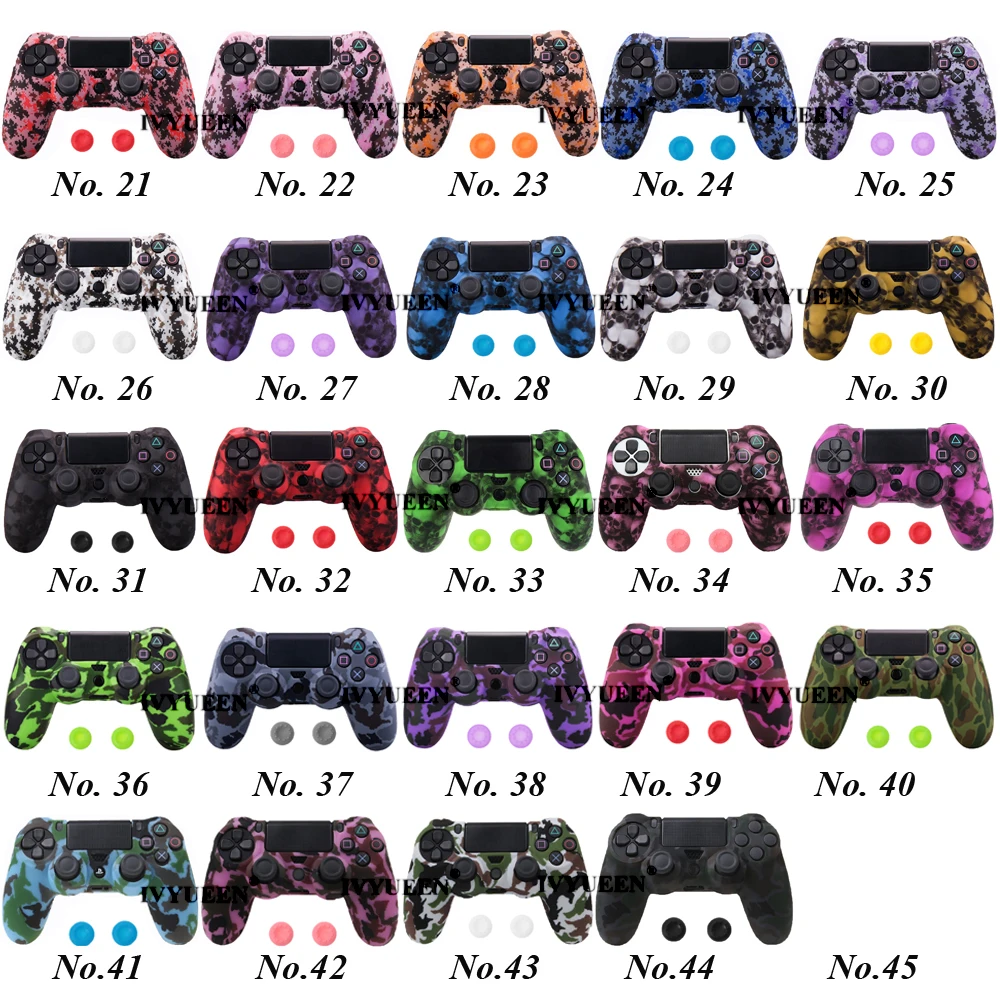 IVYUEEN 10 шт./лот силиконовый чехол для Sony PlayStation Dualshock 4 PS4 Slim Pro контроллер защитный