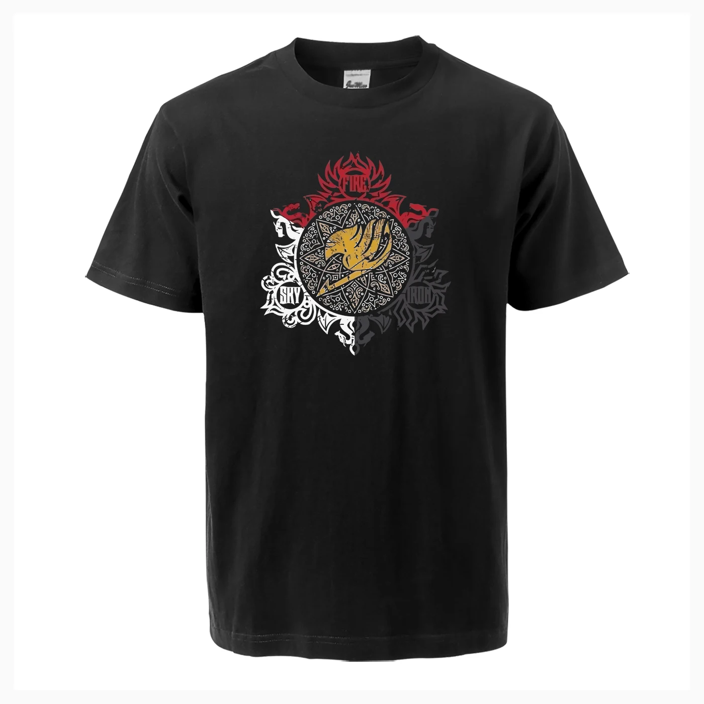 Мужская футболка с принтом Сказочный хвост хлопковая коротким рукавом Harajuku лето