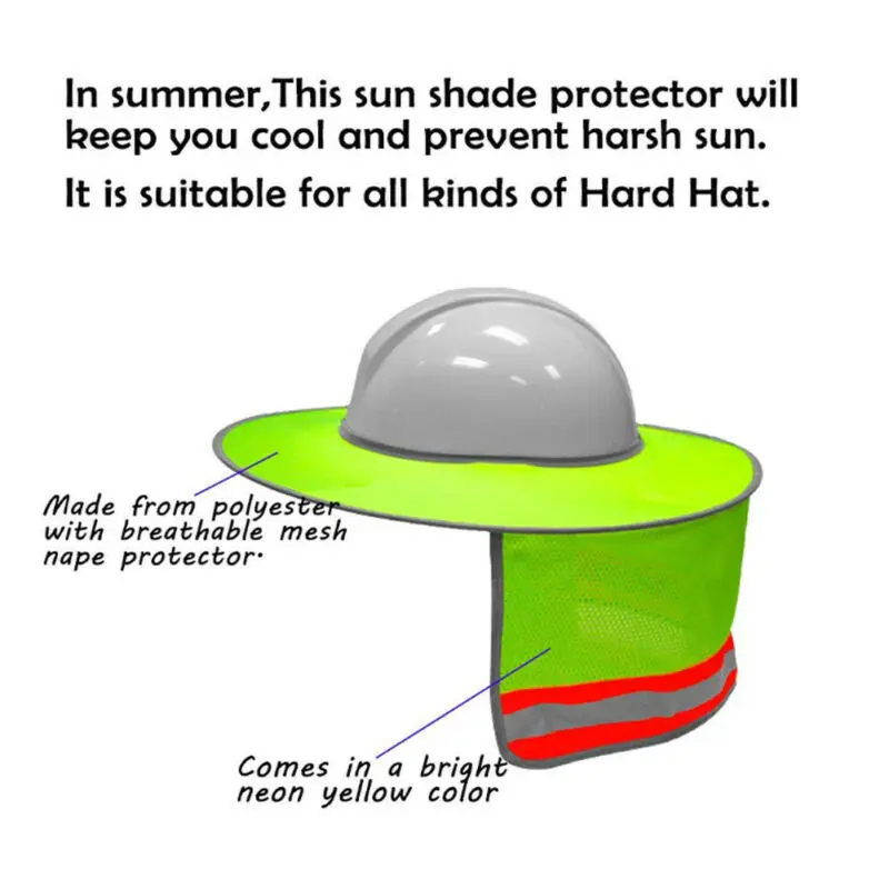 Светоотражающий козырек от солнца защитный для лица и шеи чехол с полными полями