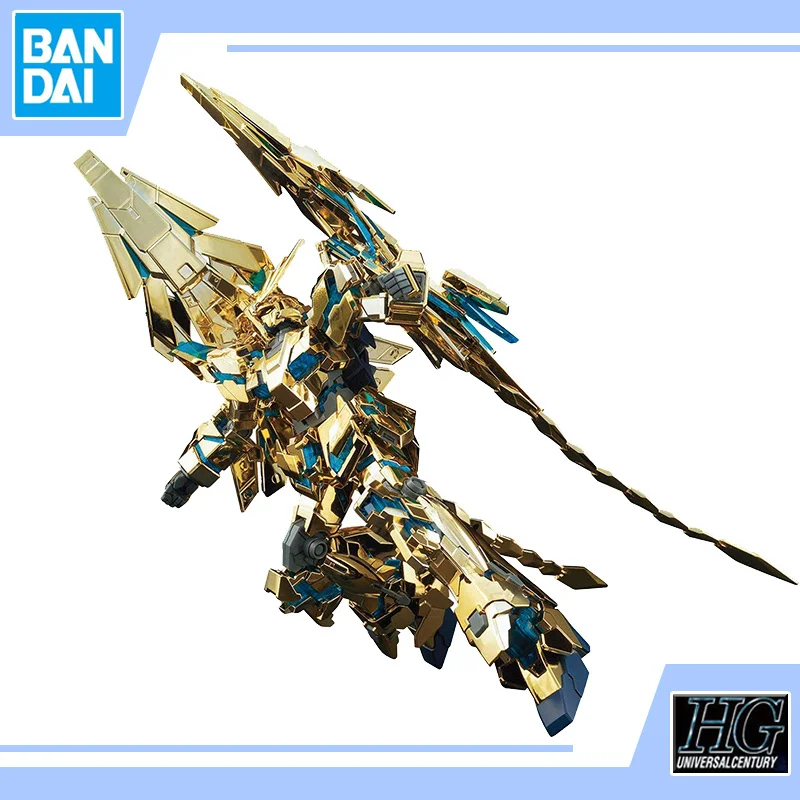 

BANDAI Сборная модель HG 1/144 RX-0 единорог GUNDAM 03 PHENEX Одиночная покраска, золотое покрытие, экшн-игрушка, фигурки с гальваническим покрытием