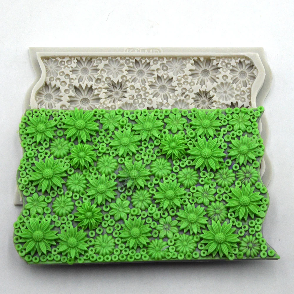 

Food Grade Sun Flowers Texture pattern Silicone cake Mould Fondant Silicone Cake Mould
