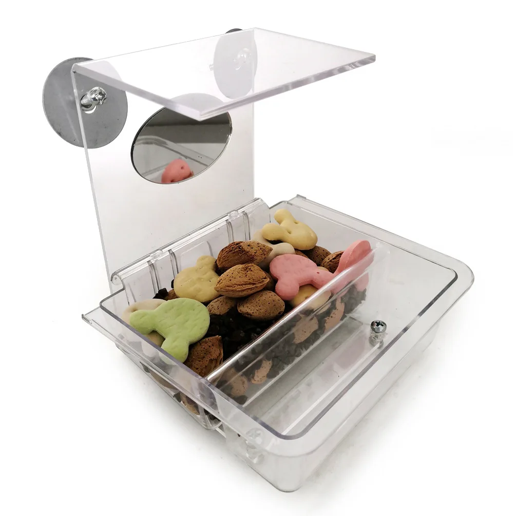 

Bird Feeder Parrot Automatic Feeder Feeder Hanging Acrylic Food Box Bowl Can Be Fixed