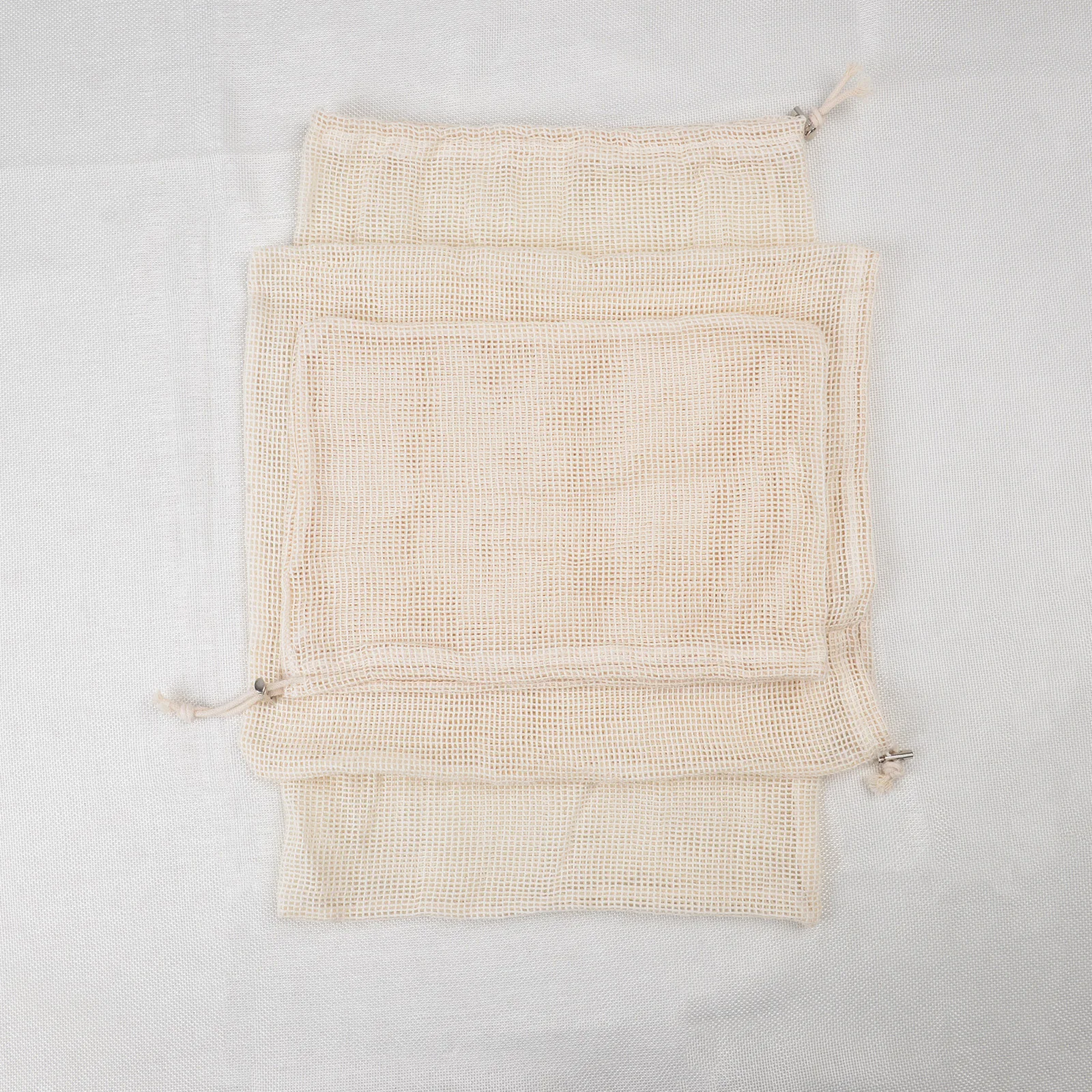 3 шт./лот многоразовый мешок на шнурке производящий сетчатый из хлопка моющийся