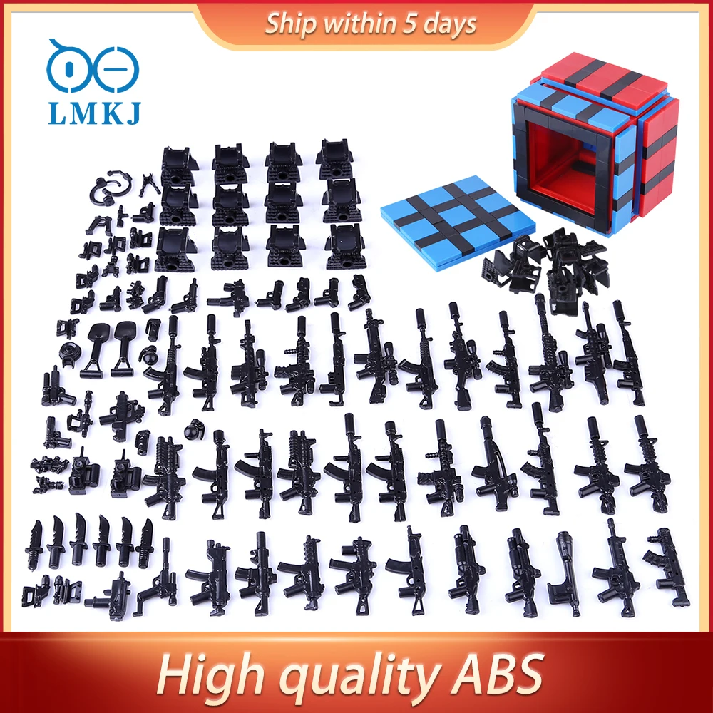 

Military Soldier Accessories Diy MOC Bricks Weapon Gun Rifle Pistol Mortar Figures Swat Team War Toys Hobbies Militarys Weapons