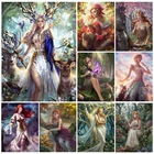 Алмазная 5d картина сделай сам, Набор для вышивки крестиком в стиле Фэнтези, красота и олень, мозаика ручной работы, настенный постер для домашнего декора